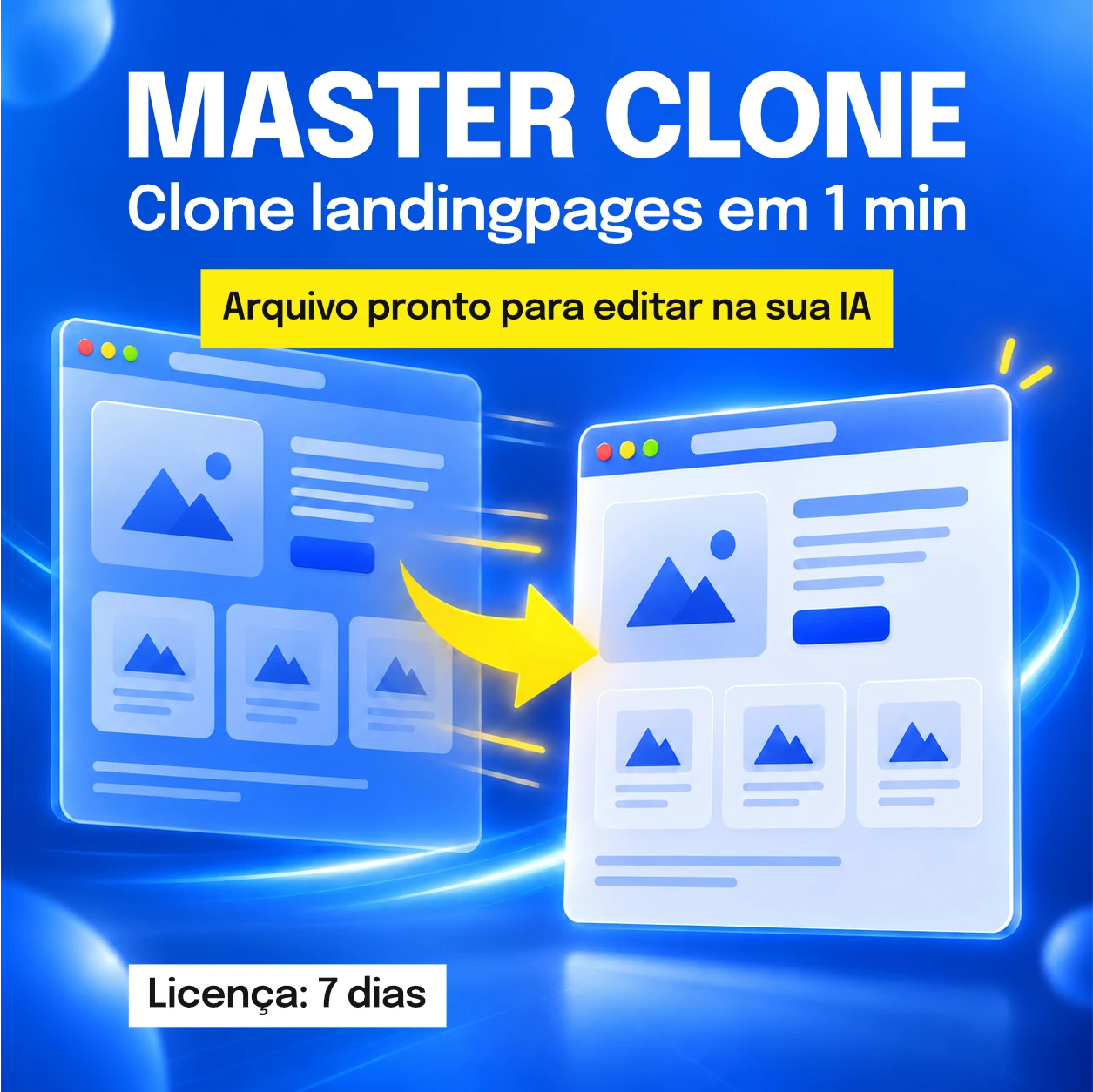 MasterClone 7dias Extensão Master Clone - Clone Sites em 1 minuto - Plano 7 dias - Imagem 1